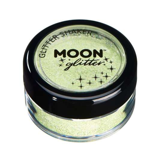 Moon Glitter i burk shaker, pastell grön 5 g