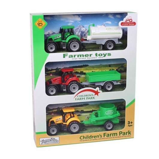 Muddy Farmer - Traktor med släp 3 pack