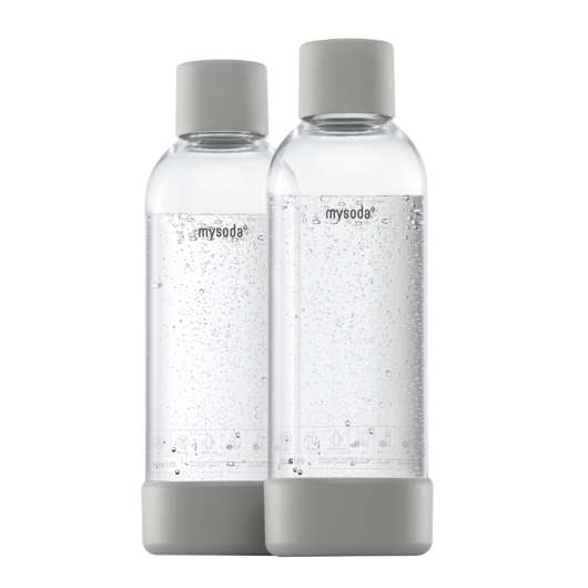 MySoda - Flaska till Kolsyremaskin 2-pack 1 L Gray