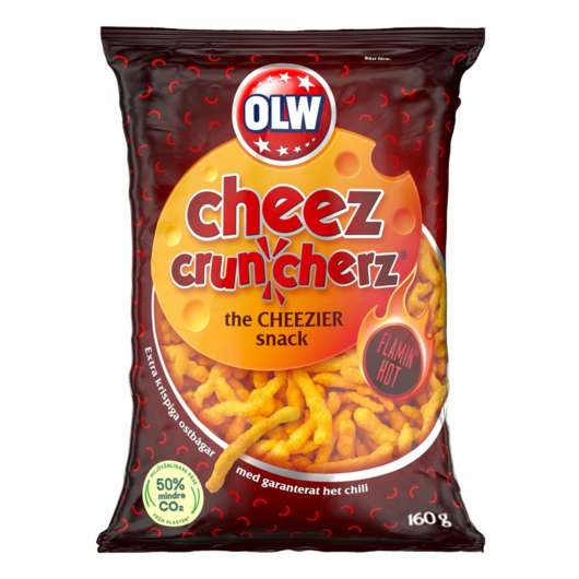 OLW Cheez Cruncherz Flamin Hot - 160 gram