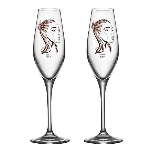 Orrefors - All About You Champagneglas 2-pack Forever Yours