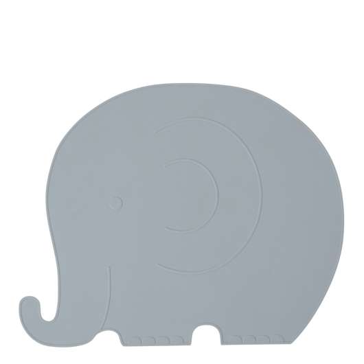 Oyoy - Tablett Elefant Silikon 41x33 cm  Ljusblå