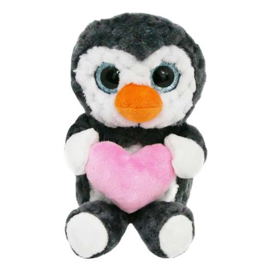 Pingvin med Rosa Hjärta Mjukisdjur