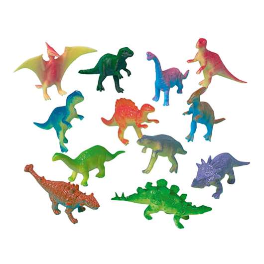Plastfigurer Dinosaurier - 12-pack