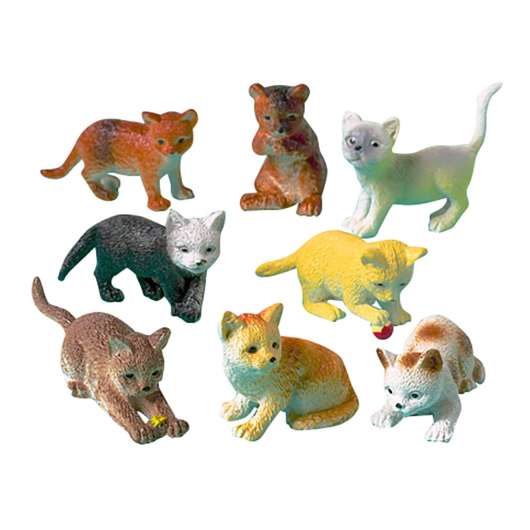 Plastfigurer Katter - 12-pack
