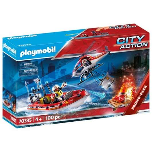 Playmobil City Action 70335, Brandkår med helikopter och båt