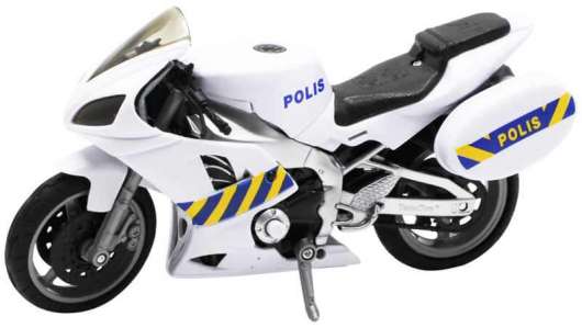 Polismotorcykel Leksak med ljud 1:12