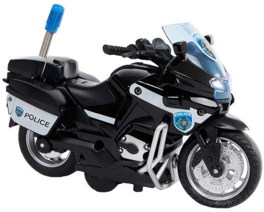Polismotorcykel Police USA Leksaksmotorcykel med ljud Kids Globe 13 cm