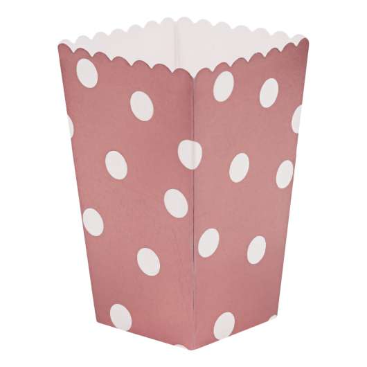 Popcornboxar Roséguld Prickar - 6-pack
