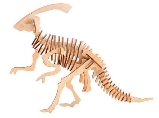 Pussel 3D Dinosaurie Plywood Parasaurolophus