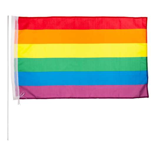Regnbågsflaggan med Pinne