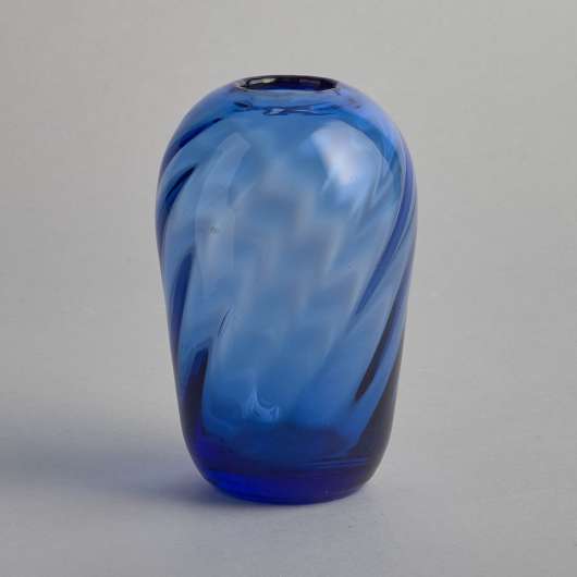 Reijmyre Glasbruk - Blå oval vas