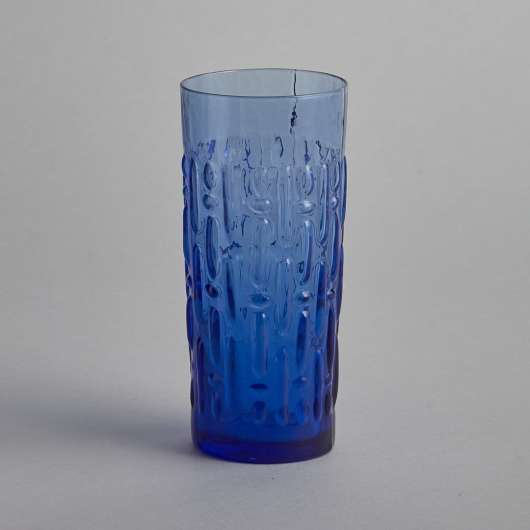 Reijmyre Glasbruk - Texturerad vas i blått