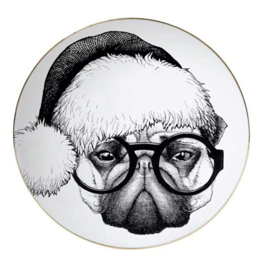 Rory Dobner - Perfect Plate Christmas Percy Pug 16 cm