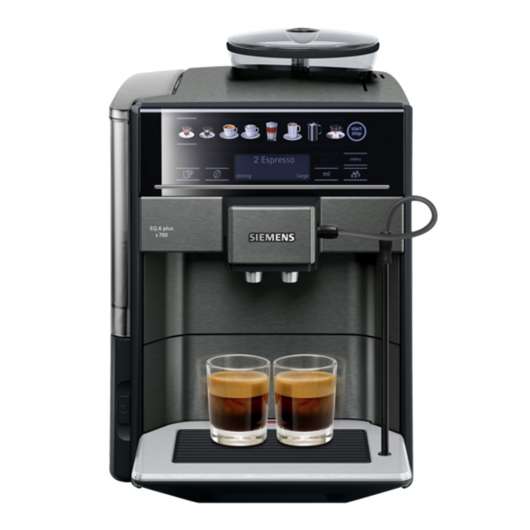 Siemens - helautomatisk espresso/kaffemaskin eq6 plus s700 dark inox