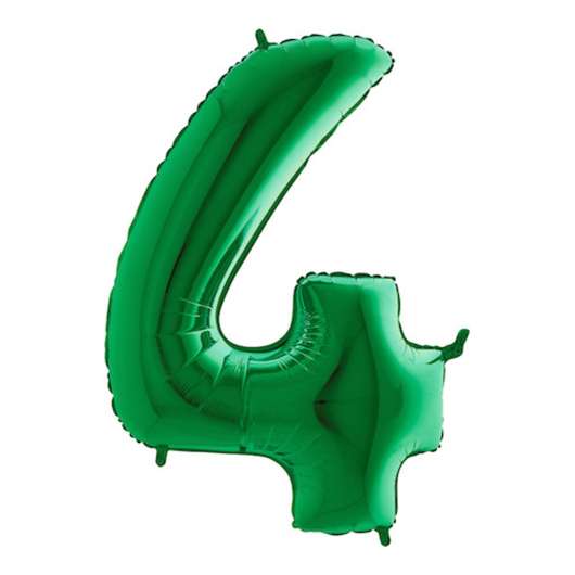 Sifferballong Grön Metallic - Siffra 4