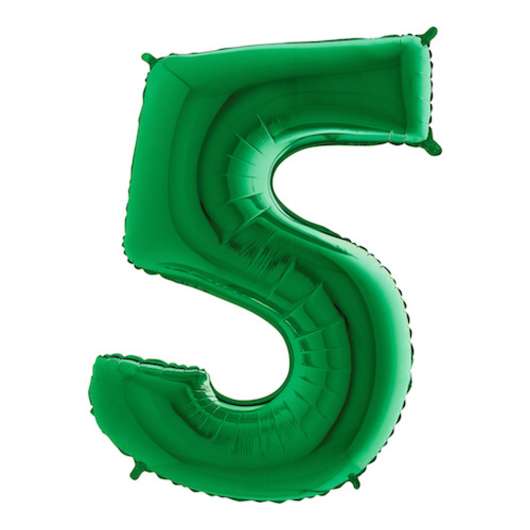 Sifferballong Grön Metallic - Siffra 5