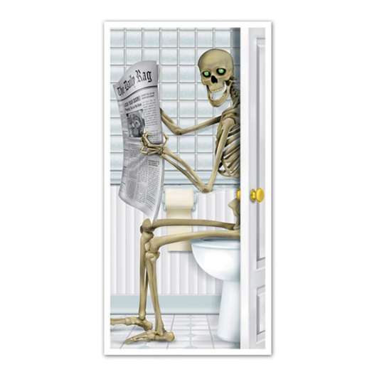 Skelett på Toalett Dörrdekoration