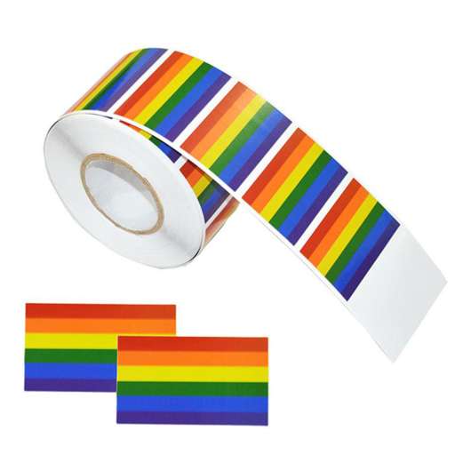 Stickers Regnbågsflaggan - 500-pack