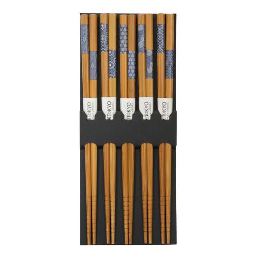 Tokyo Design Studio - Ätpinnar Chopstick 5 delar 22,5 cm Blå