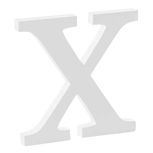 Träbokstäver Vita - Bokstav X