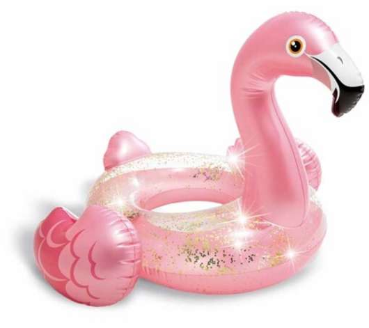 UppblĆsbar Flamingo Badring Glittrig