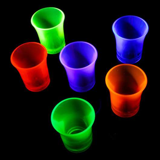 UV Neon Shotglas - 24-pack