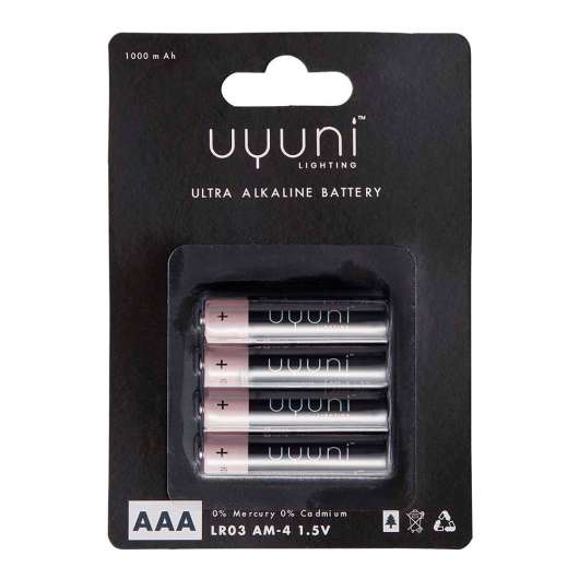 Uyuni Lighting - AAA-batteri 4-pack