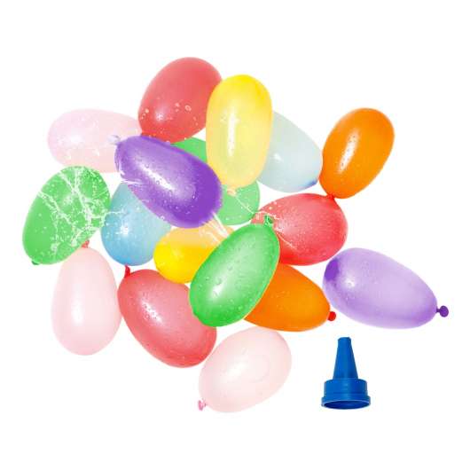 Vattenballonger Färgmix med Krankoppling - 150-pack