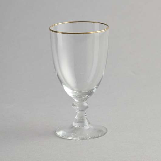 Vintage - 14 st glas med guldkant