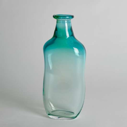 Vintage - SÅLD Turkos Glasflaska