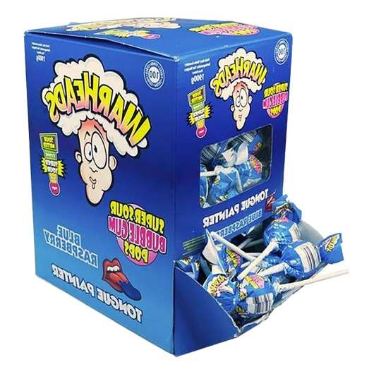 Warheads Tongue Painter Klubba Storpack - 100-pack
